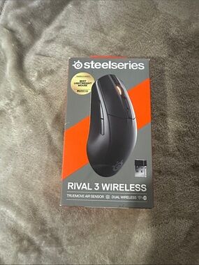 SteelSeries Rival 3 Wireless Gaming Mouse - Black/Orange Box